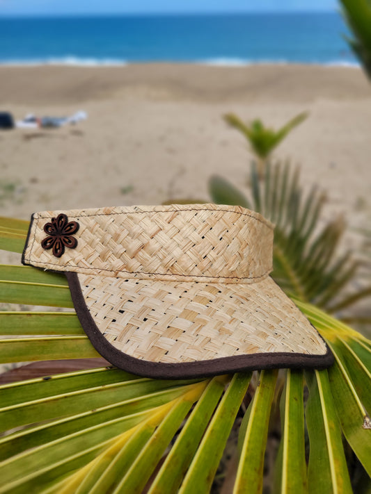 Visera de paja flor