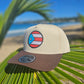 Gorra de tela 2 colores "Crema y marrón"