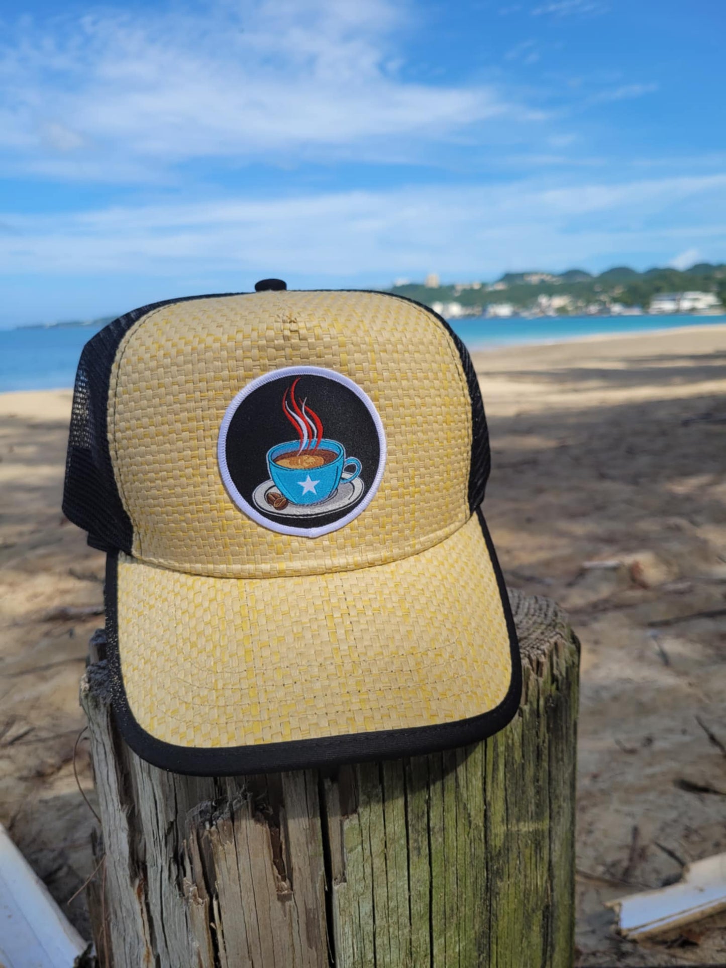Gorra de paja "Taza de café"