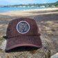 Gorra de tela simulando paja "Coquí Taino Blanco y Negro"