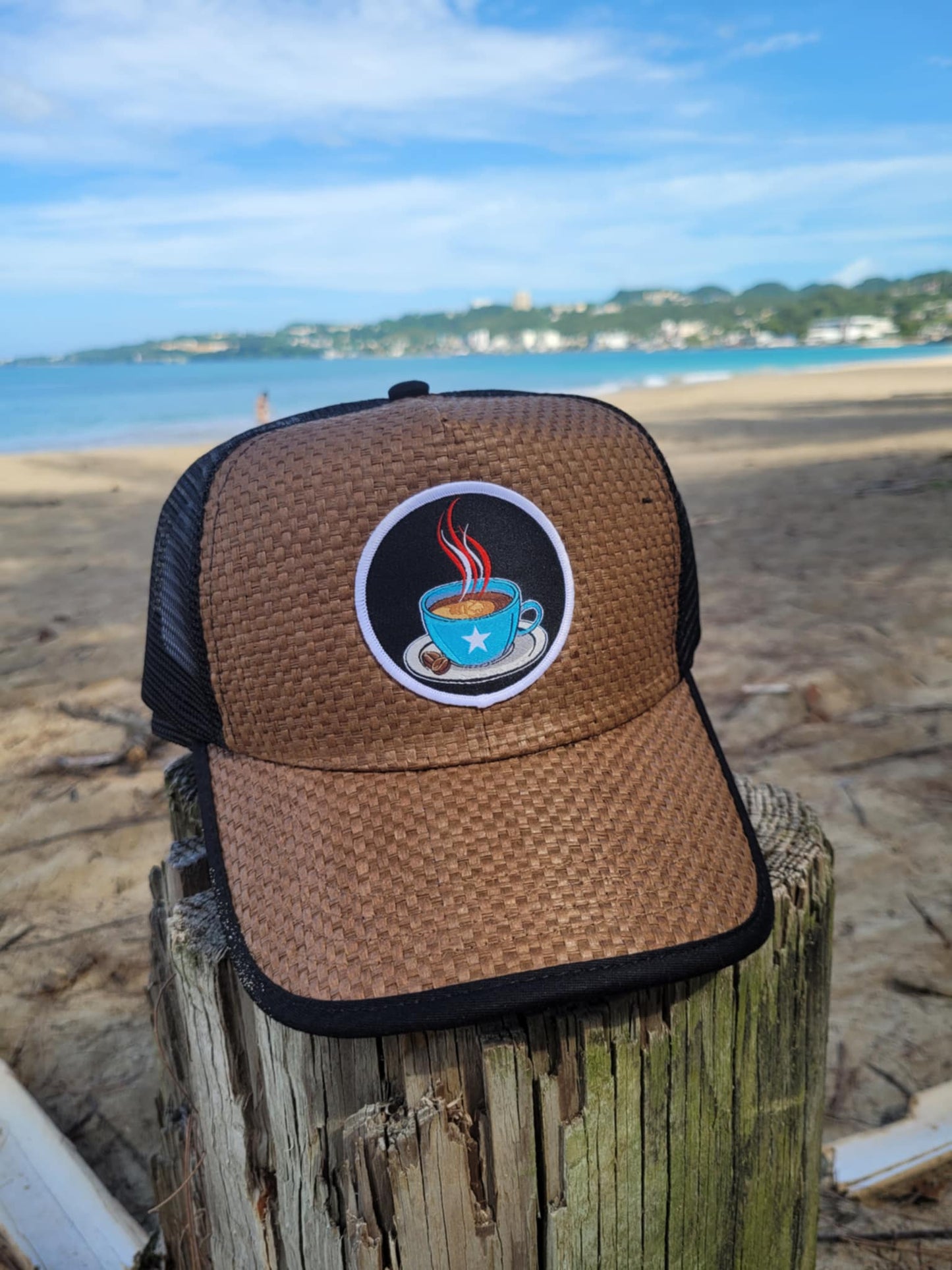 Gorra de paja "Taza de café"