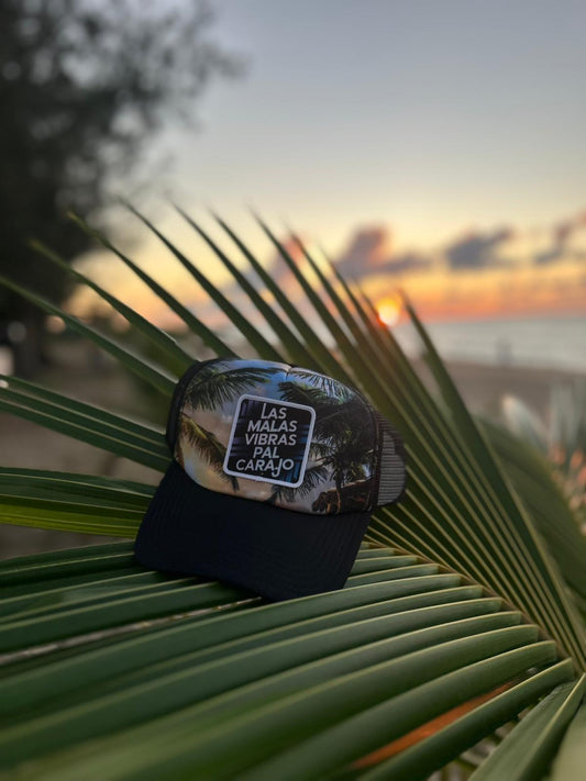 Foam trucker hat "Las malas vibras pal cara..."