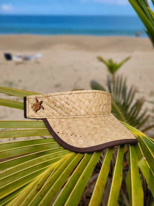 Visera de paja tortuga