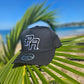 Gorra de tela negra "PR"