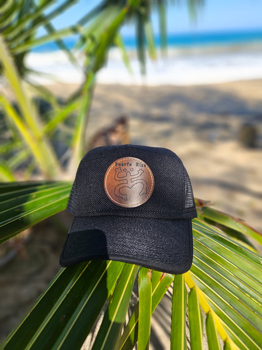 Coqui taino en leather